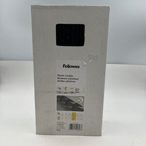 Fellowes Plastic Comb Bindings 1/2" Diameter‎ 90 Sheet Capacity Black 100